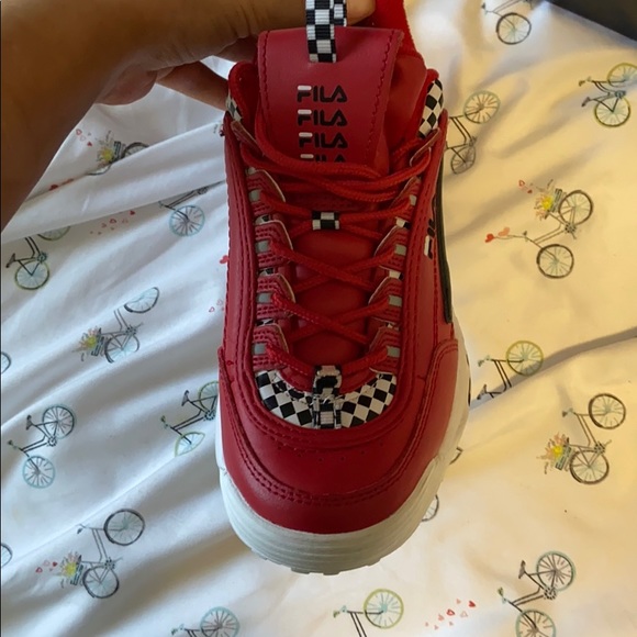 Red & Checkered Filas - Picture 2 of 4